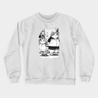 Mother and Kitten Crewneck Sweatshirt